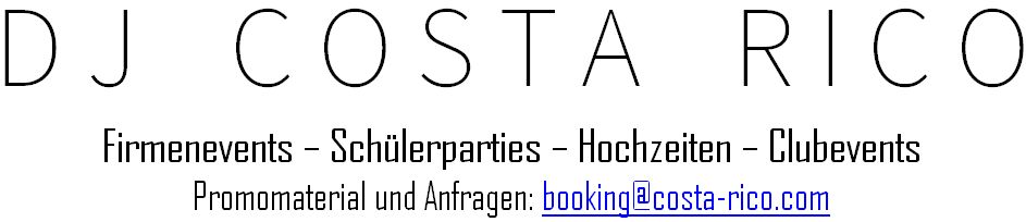 DJ Costa Rico - DJ Firmenevent Hochzeit Sch&uuml;lerparty Schulparty Clubevent